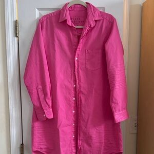 Frank & Eileen Mary classic Vibrant Pink Casual Shirt dress